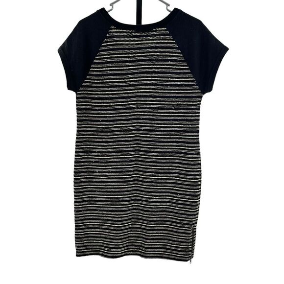 Sanctuary Women’s L Metallic Gold & Silver Sequin Tweed Dress Knee Length Boucle - Picture 4 of 8